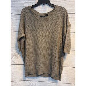 RDI Taupe Knit Sweater With Metallic Threading Size M